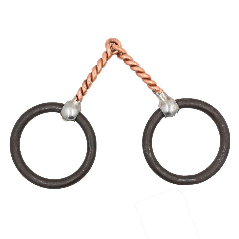 Coolhorse Antique Brown Weighted Copper Twisted Snaffle Bit