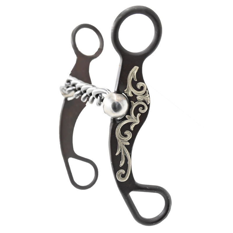 Small Chain Bit Coolhorse Antique Brown Floral Chain Bit