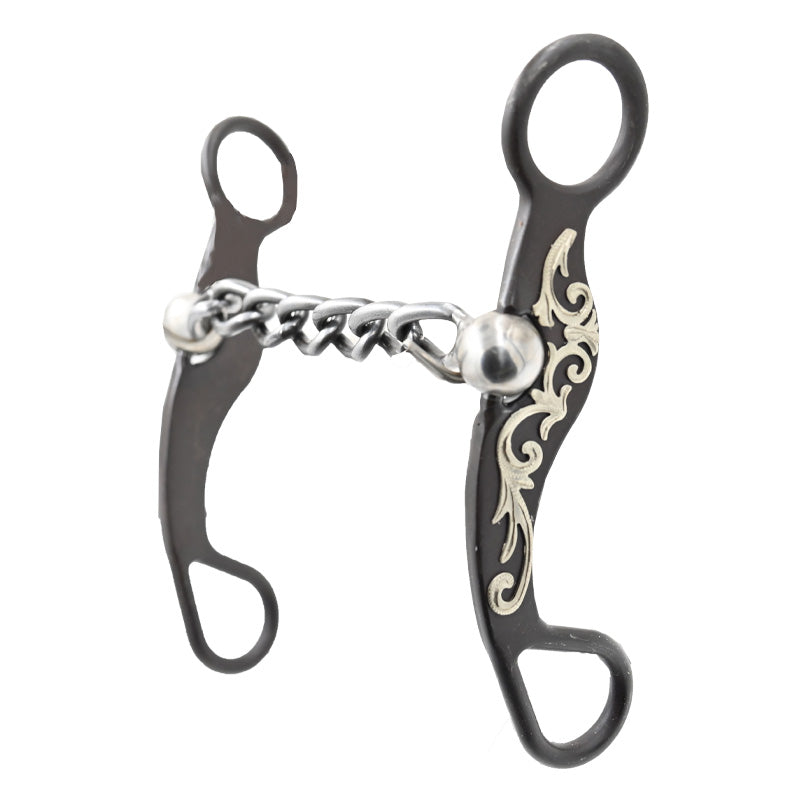 Coolhorse Antique Brown Floral Chain Bit