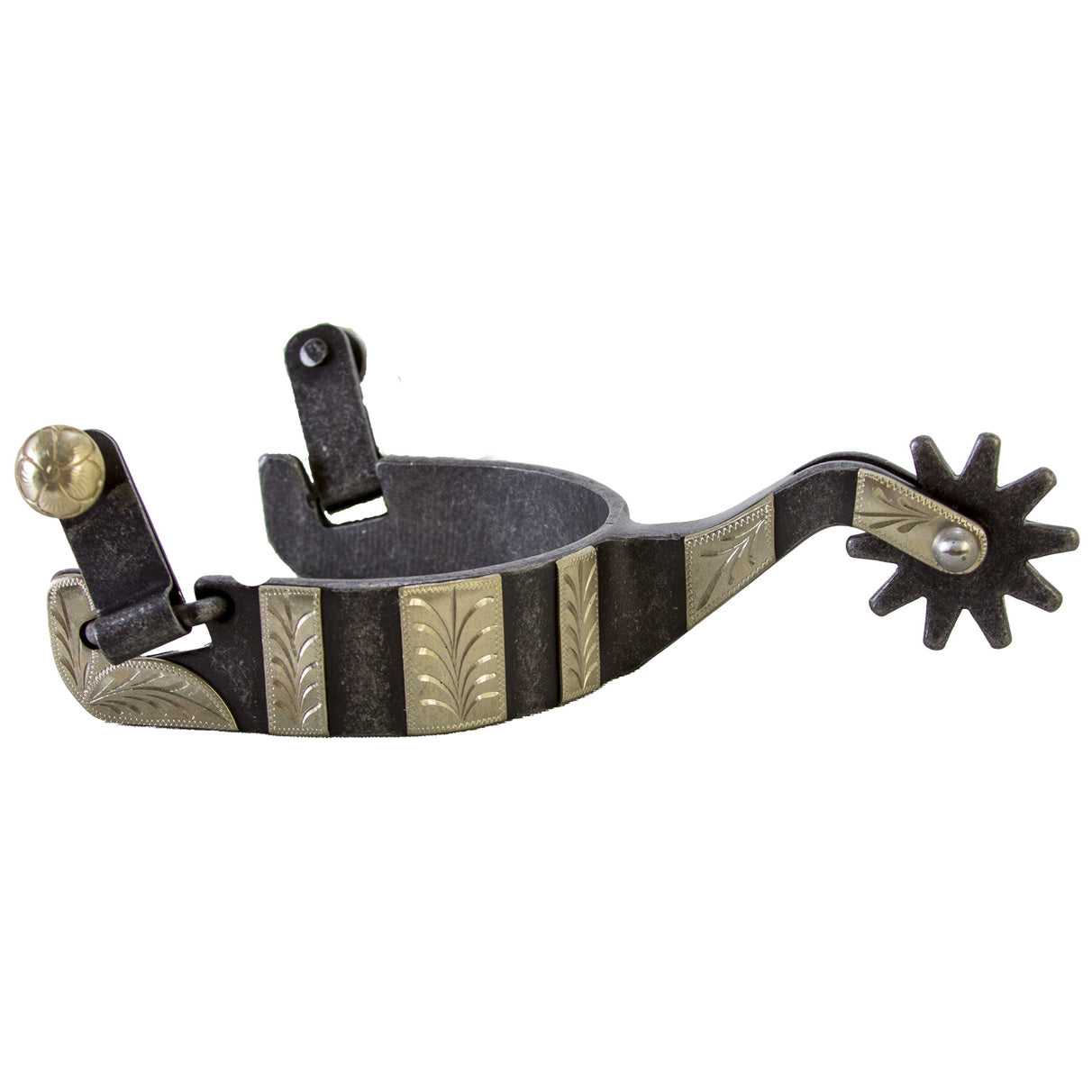 Coolhorse Aged Leaf Banded Reiner Spurs