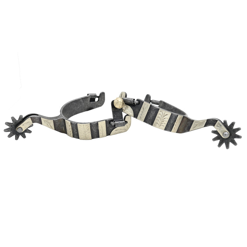 Coolhorse Aged Leaf Banded Reiner Spurs