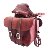 Coolhorse Deluxe Burgundy Leather Medicine Bag