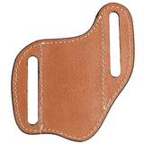 Nocona Leather Pancake Knife Sheath with Red Floral Inlay