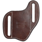Nocona Leather Chocolate Pancake Knife Sheath with Ivory Buckstitch