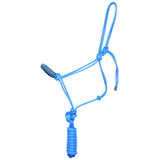 Coolhorse Braided Nose Rope Halter w/ 7' Lead- Royal Blue/Black