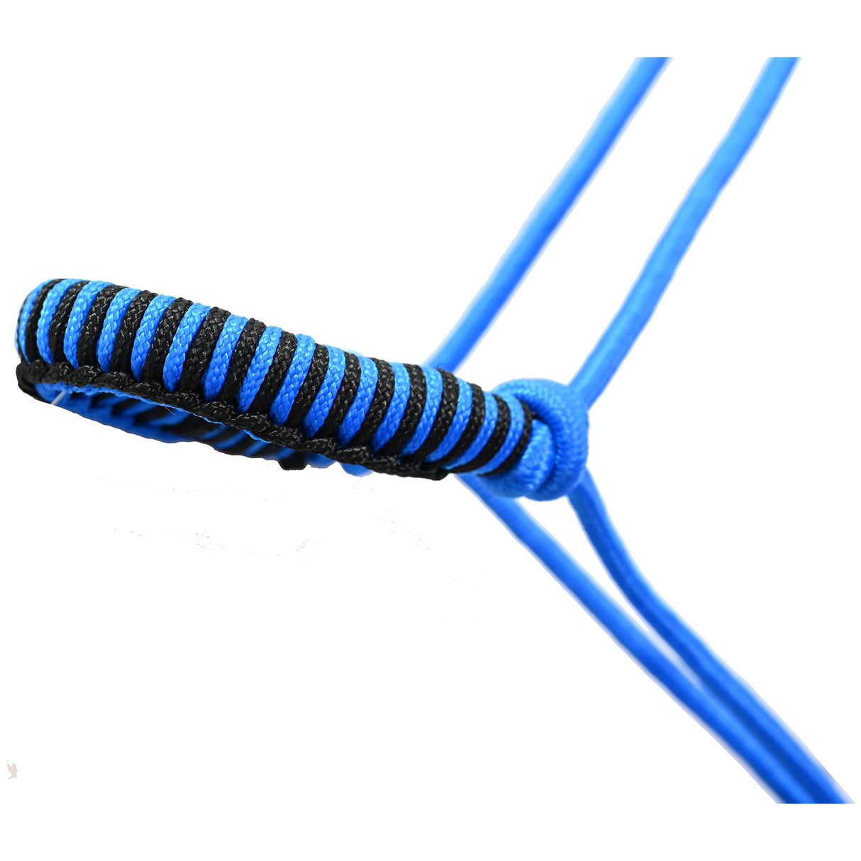 Coolhorse Braided Nose Rope Halter w/ 7' Lead- Royal Blue/Black