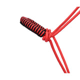 Coolhorse Braided Nose Rope Halter w/ 7' Lead- Red/Black