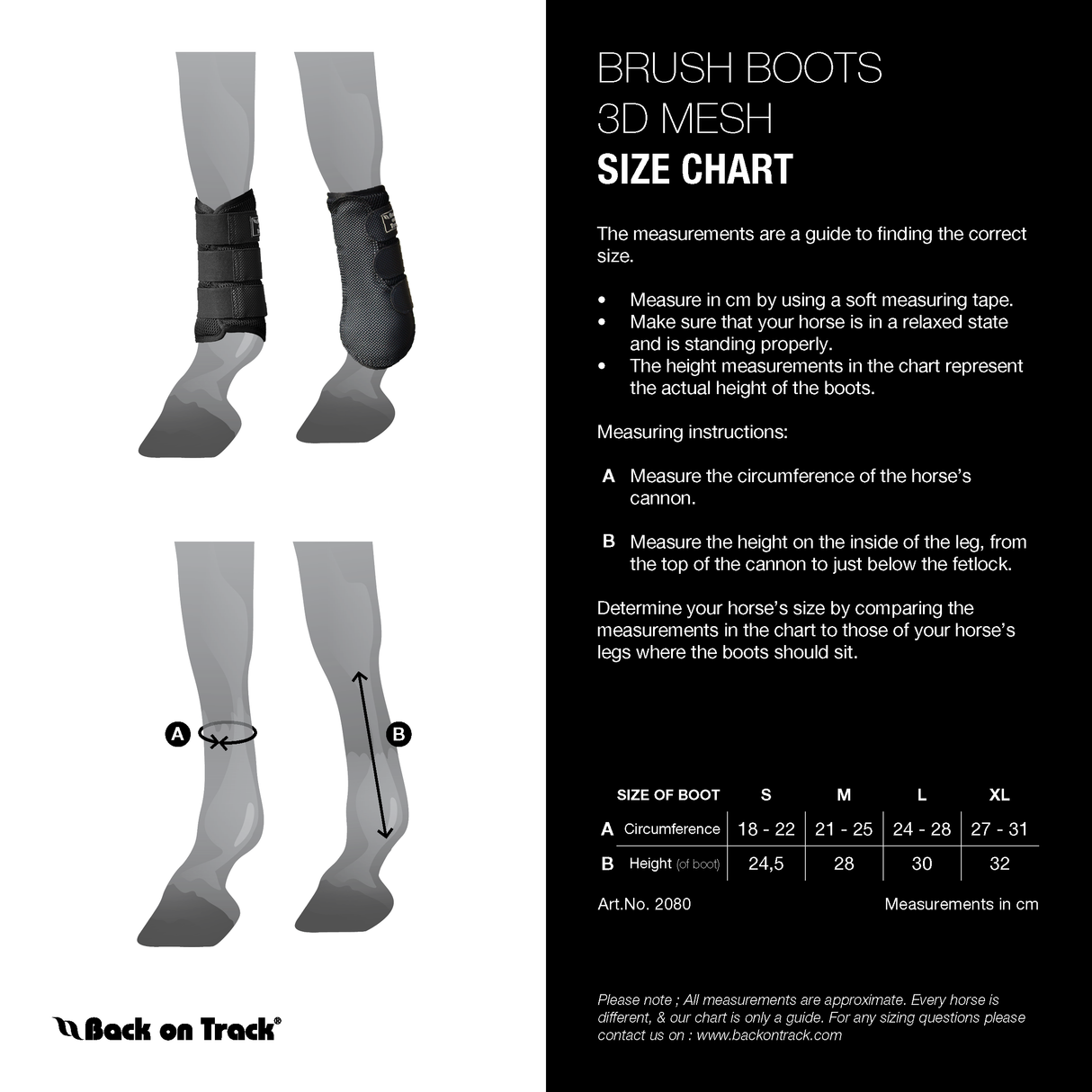 Back on Track 3D Mesh Splint Brush Boots- White