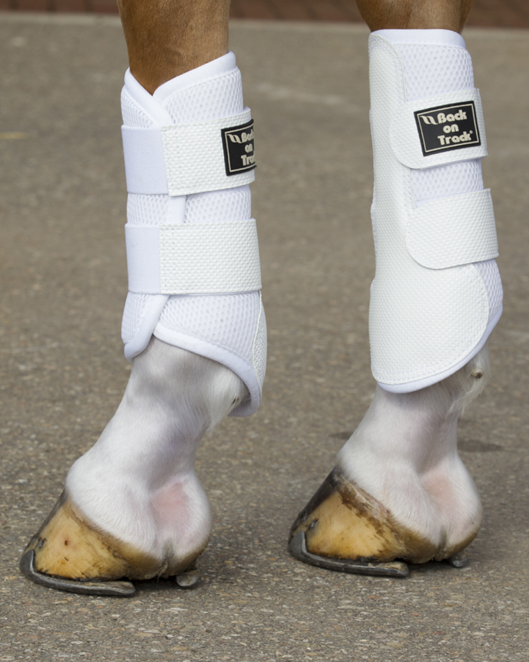 Back on Track 3D Mesh Splint Brush Boots- White