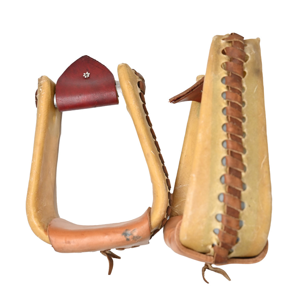 Oxbow Tack Rawhide Roper Stirrups - Thumbnail 4