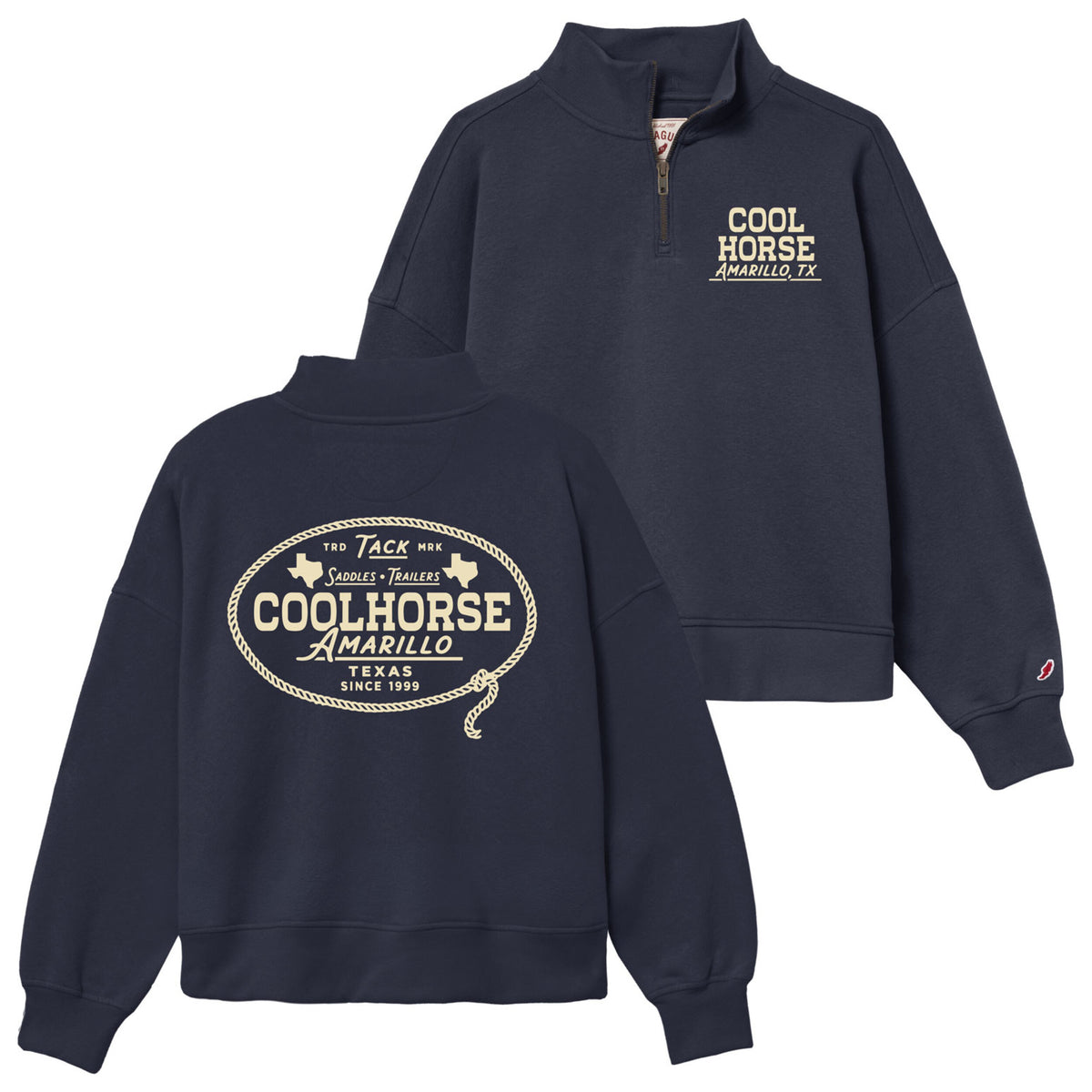 Coolhorse Navy Ladies Quarter Zip Pull Over