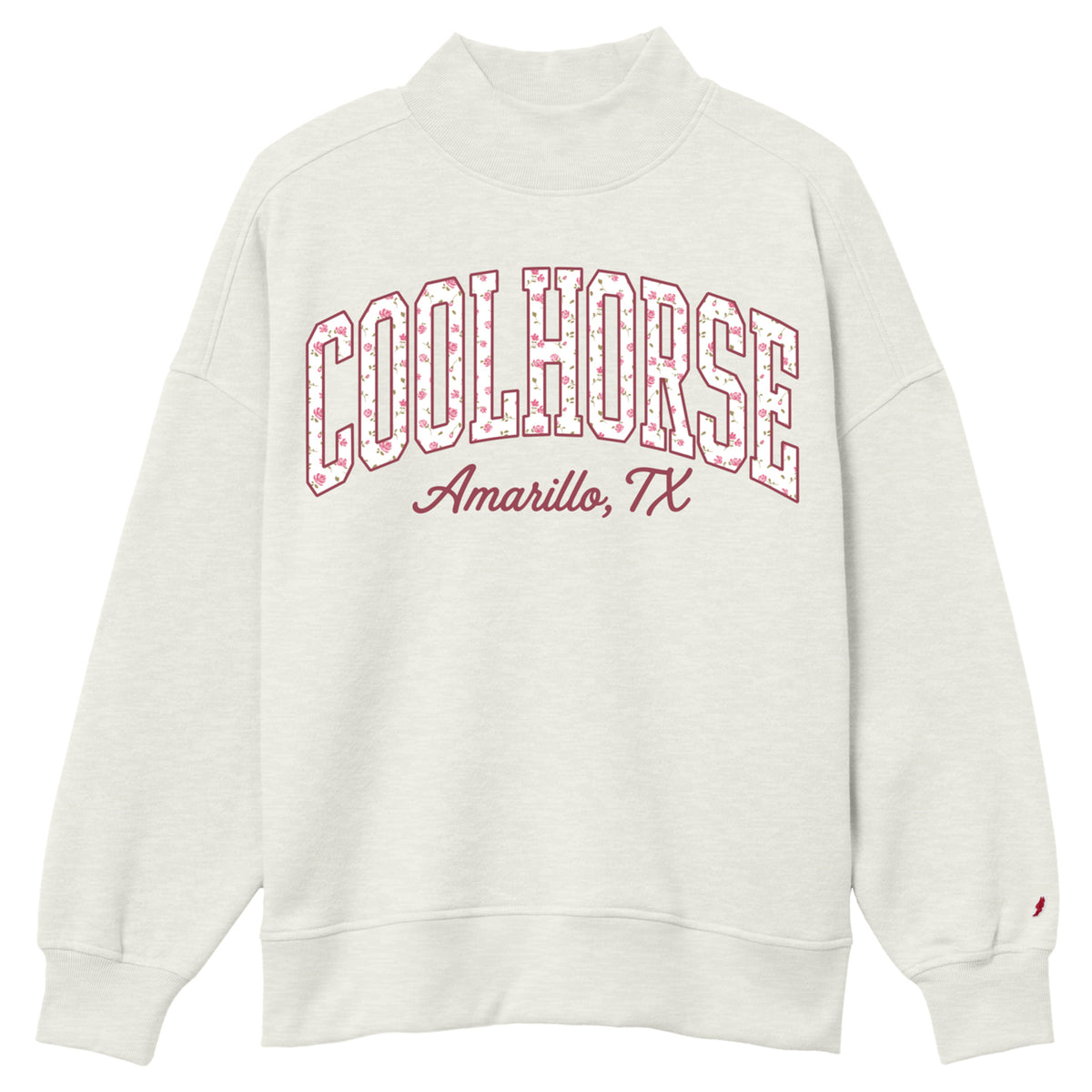 Coolhorse Heather Oatmeal Ladies Mock-Neck Pullover