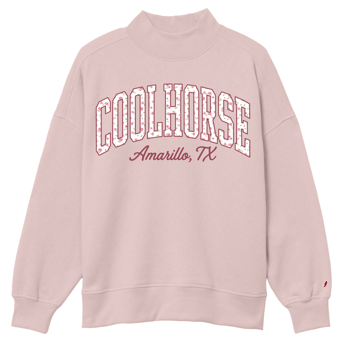 Coolhorse Dusty Rose Ladies Mock-Neck Pullover