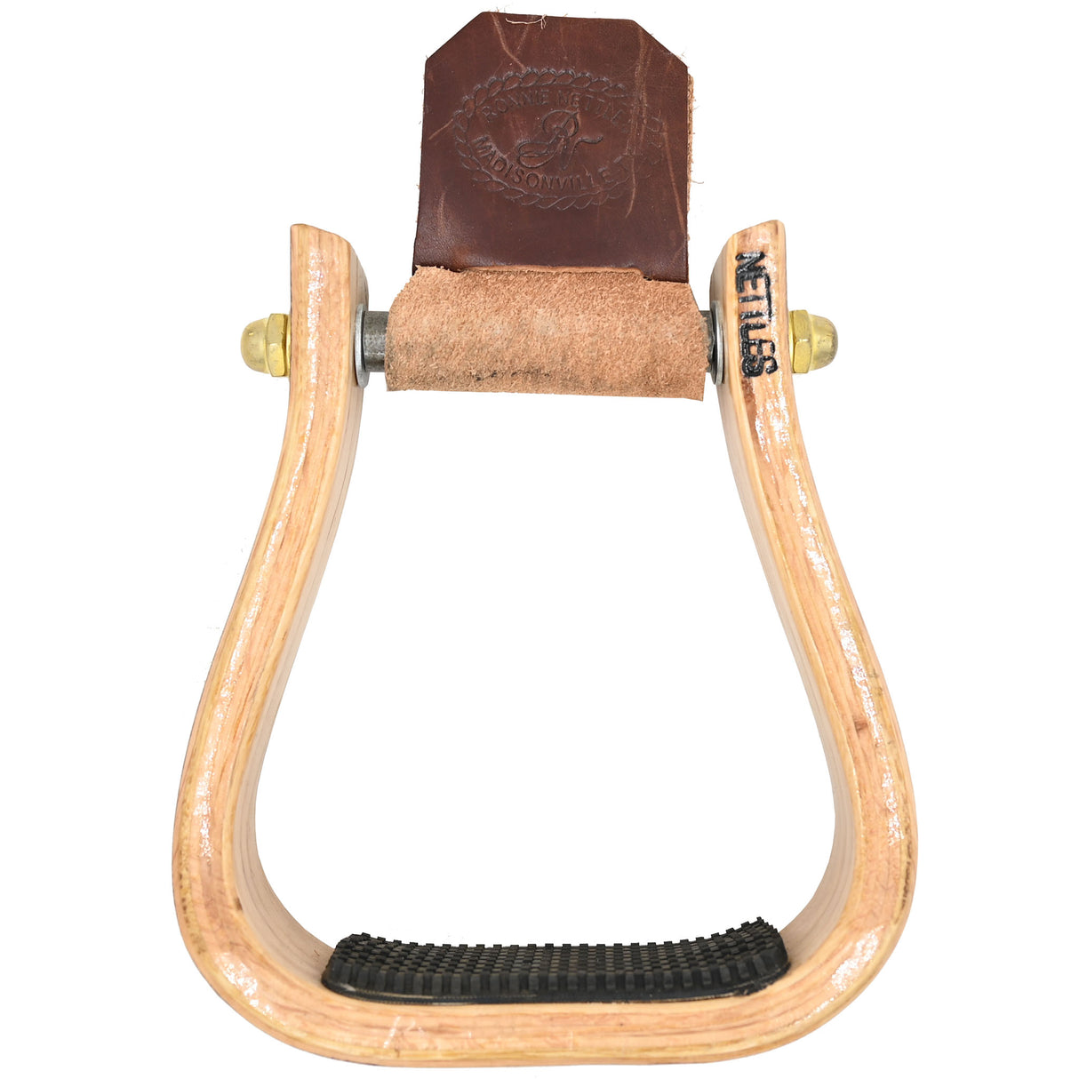 Nettles 2" Two Tone Mahogany Barrel Stirrups with Gripper