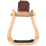 Nettles 2" Two Tone Mahogany Barrel Stirrups with Gripper