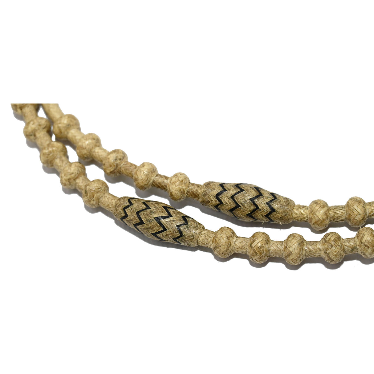 TRB 30 Plait Natural Rawhide Romal Reins with George Moore Pattern