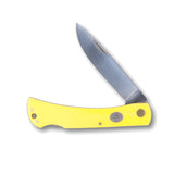 Moore Maker Yellow Locking Sodbuster Knife with Scabbard - 4-1/2"