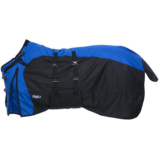 Tough 1 1200D 250g Turnout Blanket with Belly Wrap and Snuggit Neck- Blue