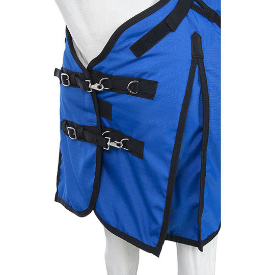 Tough 1 1200D 250g Turnout Blanket with Belly Wrap and Snuggit Neck- Blue