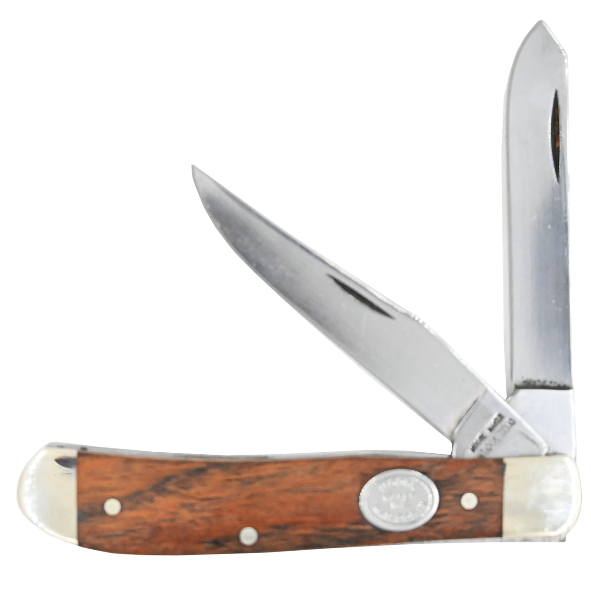 Moore Maker Mesquite Wood Handle 3-1/2" Trapper Pocket Knife