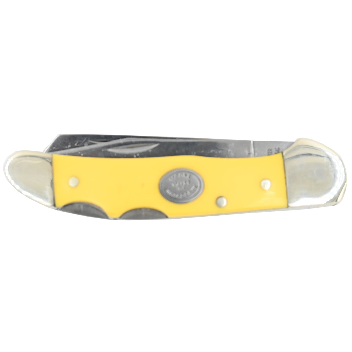 Moore Maker 3 3/4" Yellow Double Lock Trapper Knife