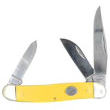 Moore Maker Yellow 3-Blade Delrin Pocket Knife