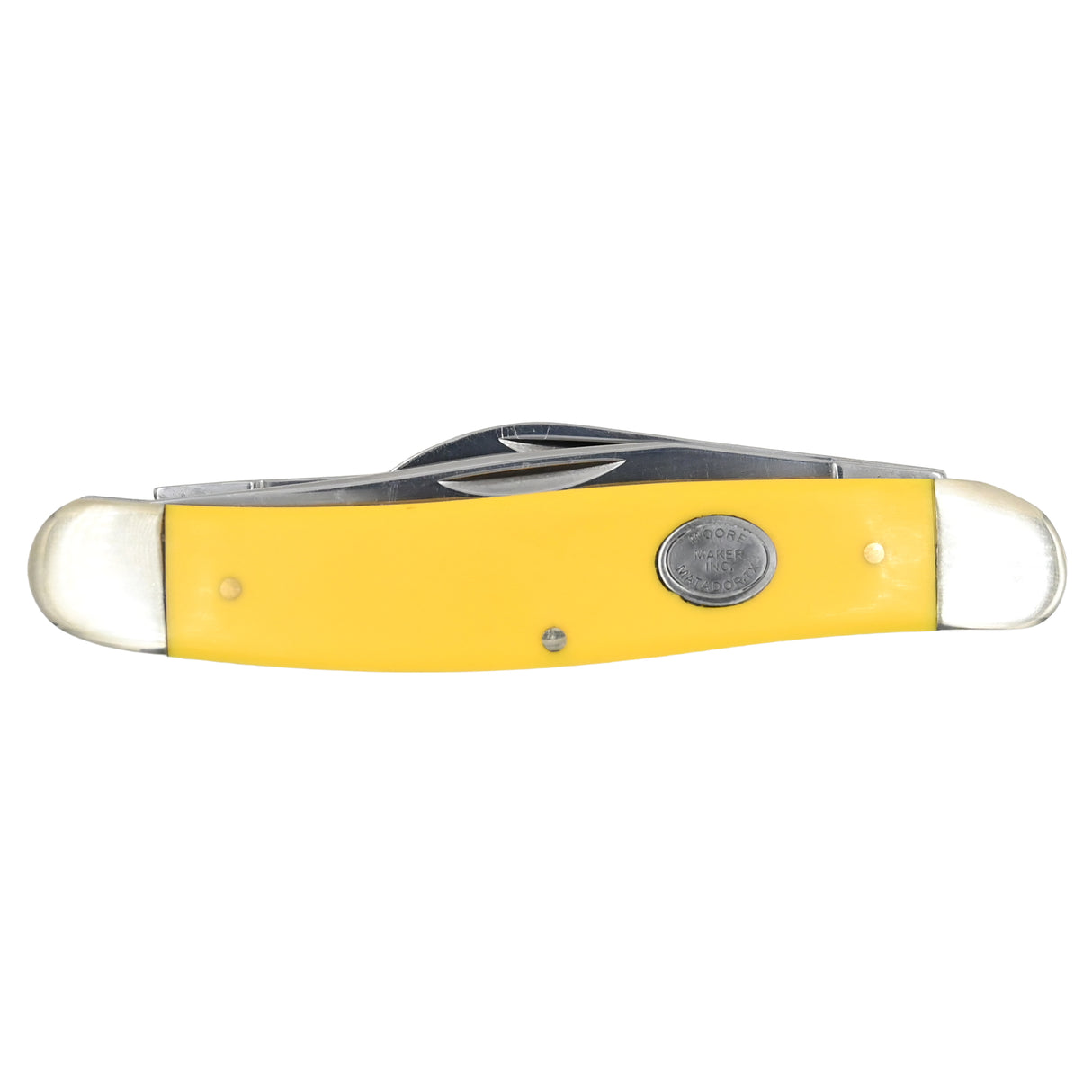 Moore Maker Yellow 3-Blade Delrin Pocket Knife