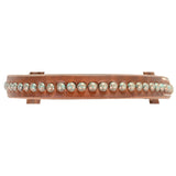 Cowperson Tack Browband Headstall with Copper Buckles and Patina Turquoise Spots