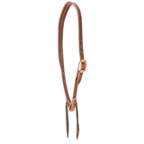 Cowperson Tack 3/4" Slit Ear Headstall with Silver and Copper Overlay Oval Buckle