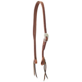 Cowperson Tack 3/4" Slit Ear Headstall with Silver Floral Buckle