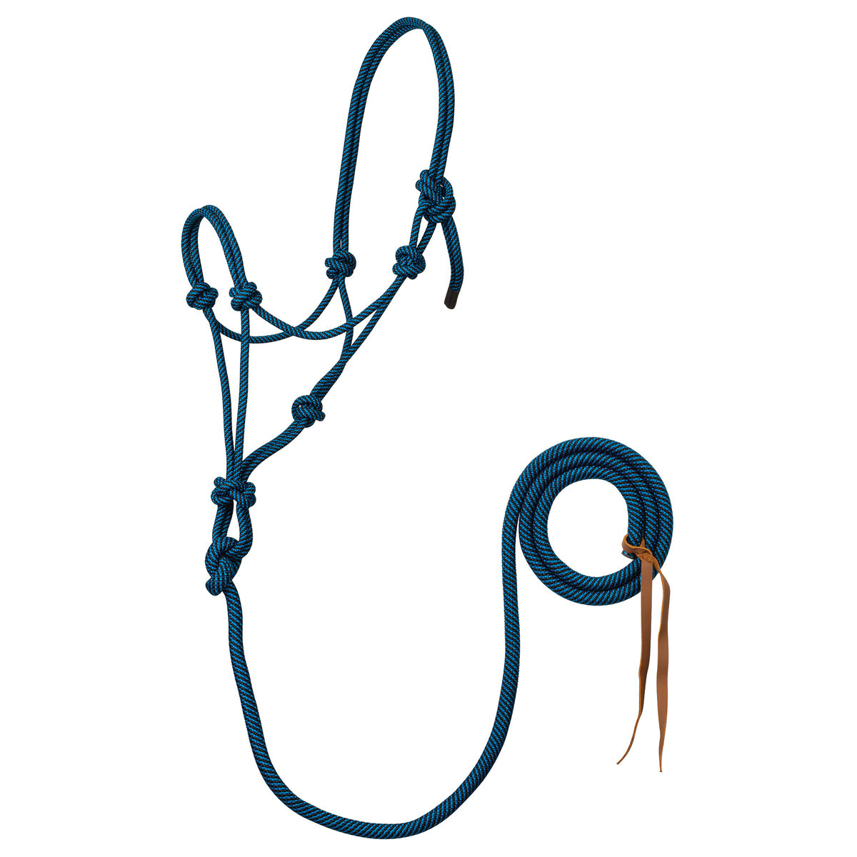 Weaver Leather 5/16" Rope Halter- Blue/Black