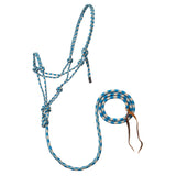 Weaver Leather 5/16" Rope Halter- Turquoise/Gold Beige