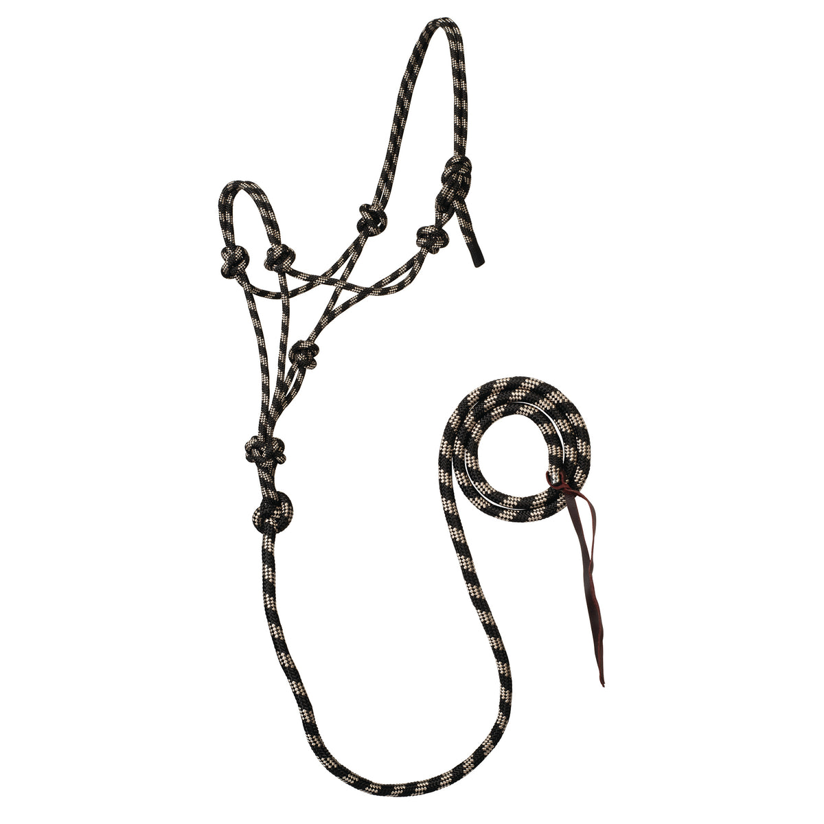Weaver Leather 5/16" Rope Halter- Black/Beige