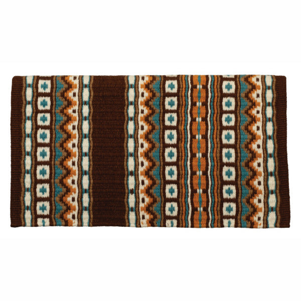 Weaver Leather New Zealand Wool Show Blanket- Chestnut/Buckskin/Turquoise