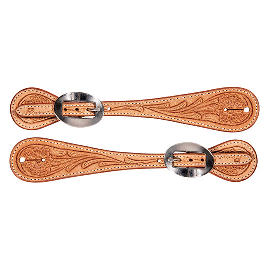 Professional's Choice Floral Tooled Roughout Spur Straps