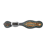 Professional's Choice Women's Turquoise Feather Tooled Spur Straps