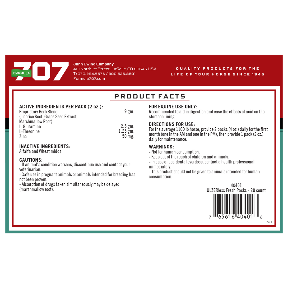 Formula 707 ULZERless® Daily Fresh Packs - 28 Packs