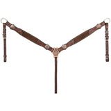 Tough 1 Laramie Brown Tooled Suede Breast Collar