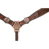 Tough 1 Laramie Brown Tooled Suede Breast Collar