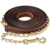 Tough 1 10' Leather Lead with 30" Stud Chain