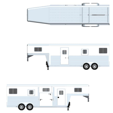 ON ORDER! 2027 4 Star 2+1 Gooseneck Trailer, 7k Axles
