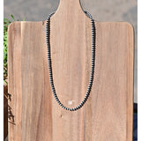 The Mason Lee Navajo Pearl Necklace- 4mm Beads