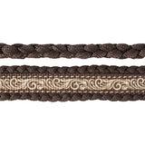 Tough 1 Leather Tooling Printed Brown Mule Tape Halter with 10' Lead Rope