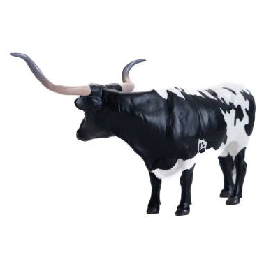 Little Buster Black and White Texas Longhorn Steer