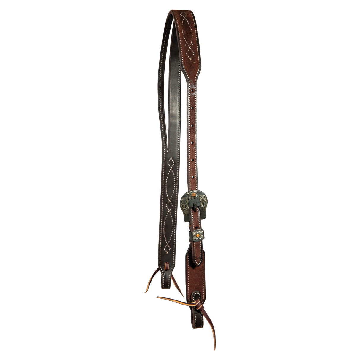 Professional's Choice Tapered Chocolate Roughout Gunslinger Slit Ear Headstall