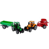 M & F Western Bigtime Barnyard Assorted Tractors With Trailers