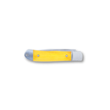 Moore Maker Yellow Bone Handle Automatic Hidden Release Trapper Knife- 4 1/8"