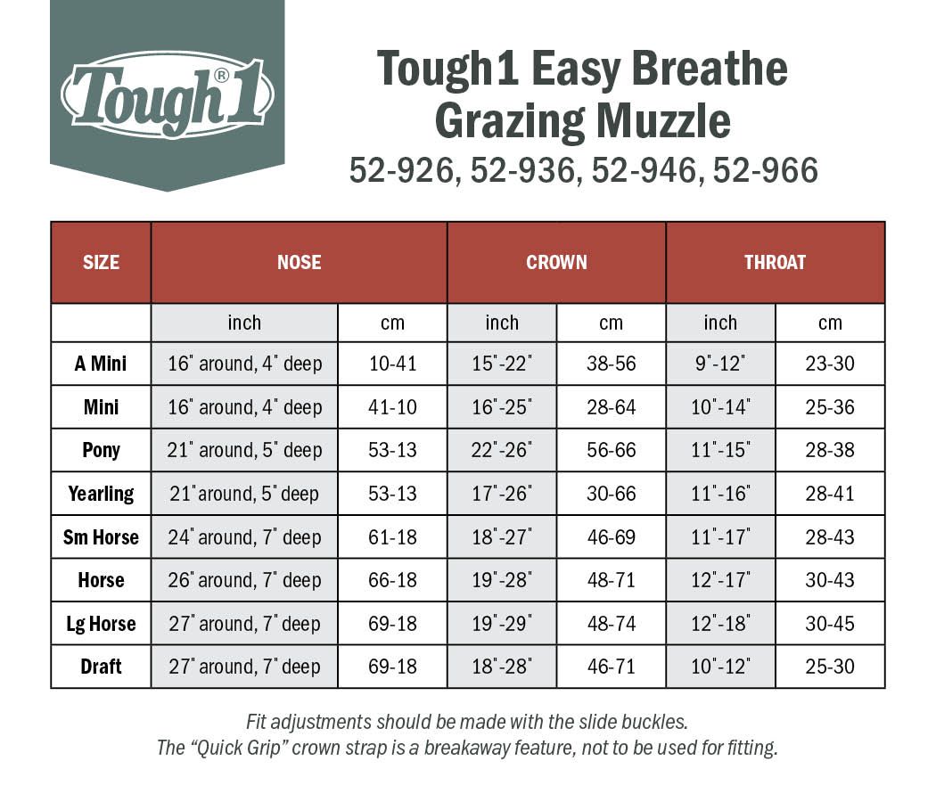Tough1 Easy Breathe V-Nose Grazing Muzzle- Black