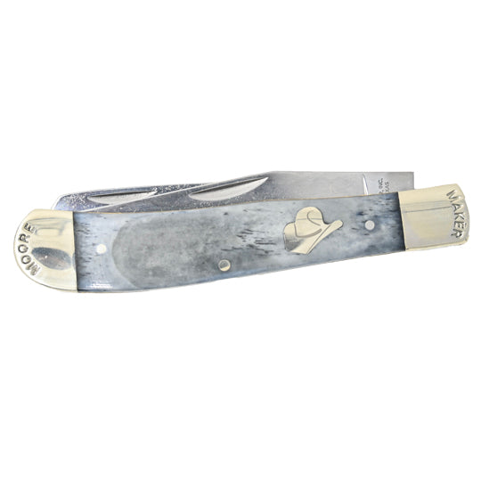 Moore Maker 4 1/8" Gray Bone Trapper Knife