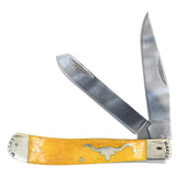 Moore Maker Yellow Bone Trapper Knife with Longhorn